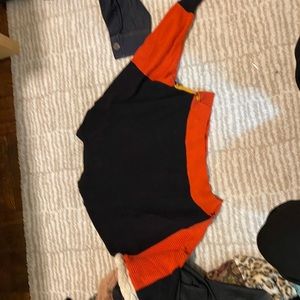 Color block knitted sweater